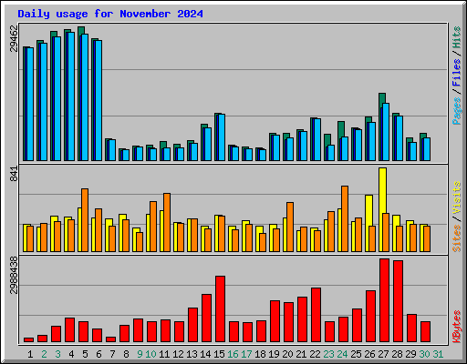 Daily usage for November 2024