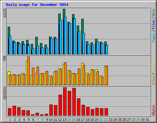 Daily usage for December 2024