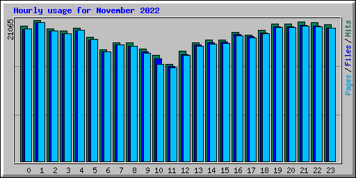 Hourly usage for November 2022