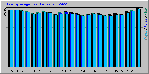 Hourly usage for December 2022