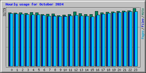 Hourly usage for October 2024